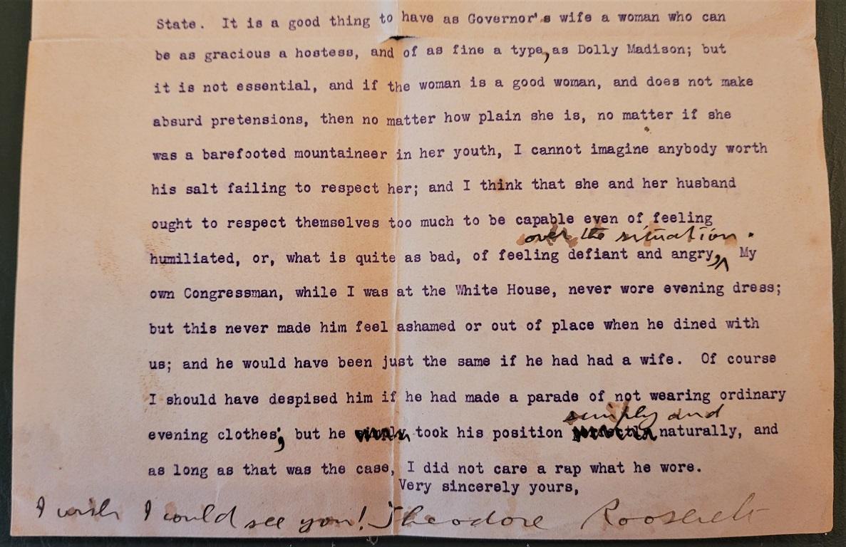 American Important Teddy Roosevelt Letter of June, 1911 For Sale