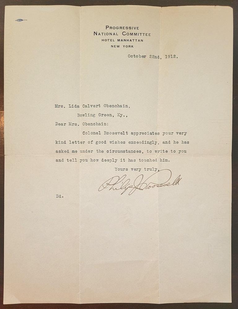 20th Century Important Teddy Roosevelt Letter of June, 1911 For Sale