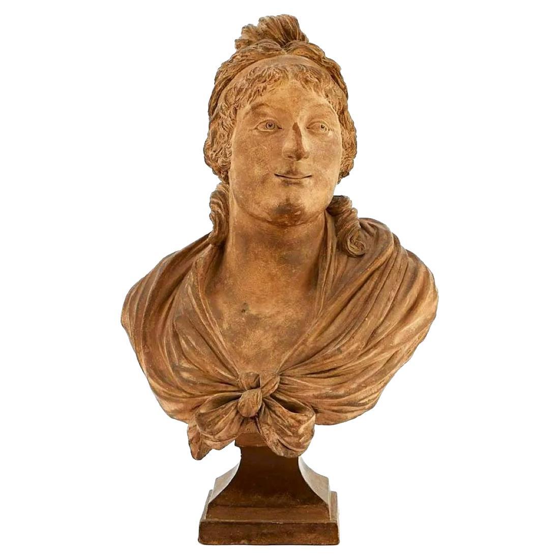 Important Terracotta Bust of "Marianne", French Revolution, 1794