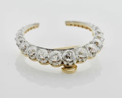 Tiffany and Co. Diamond Crescent Necklace/Brooch in Yellow Gold, circa 1900
