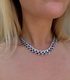 Important Tiffany & Co. Diamond and Sapphire Leaf Necklace