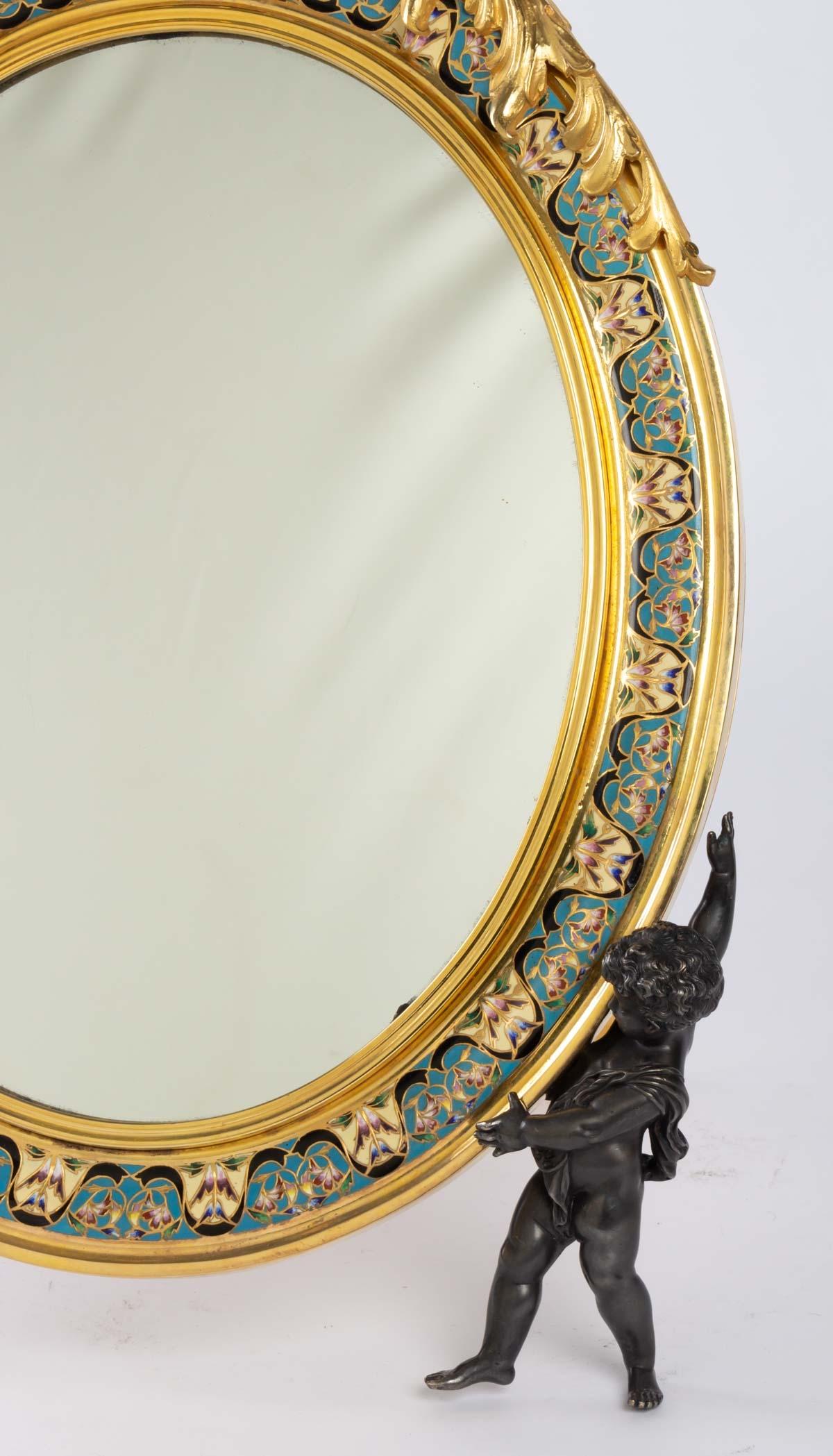 Important Toiletry Mirror from the 19th Century, Napoleon III In Good Condition In Saint-Ouen, FR