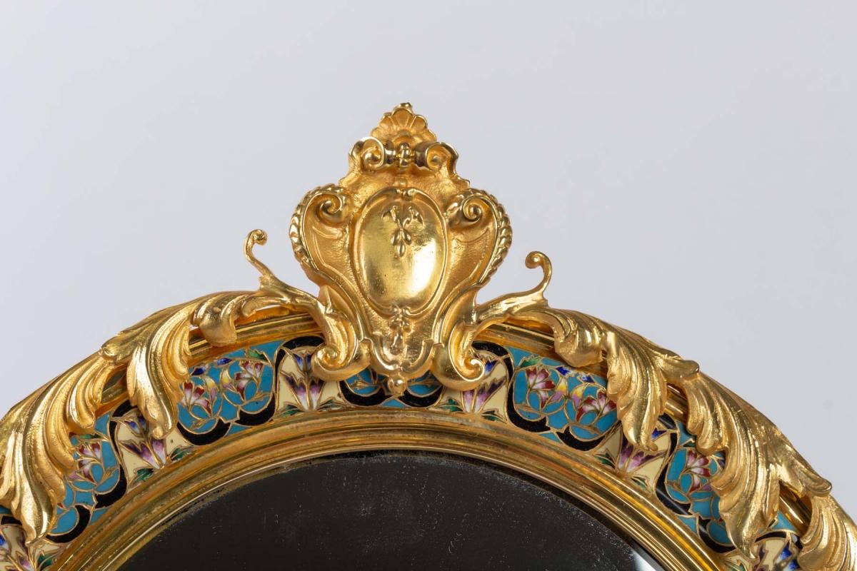 Bronze Important Toiletry Mirror from the 19th Century, Napoleon III