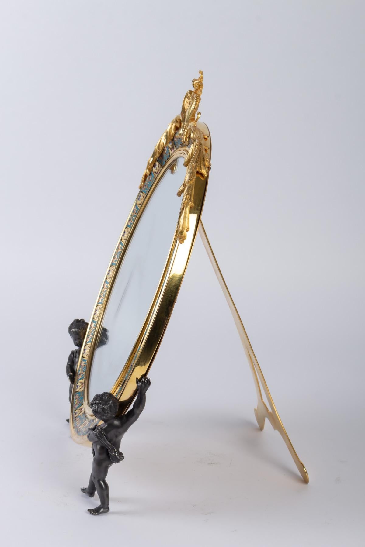 Important Toiletry Mirror from the 19th Century, Napoleon III 3