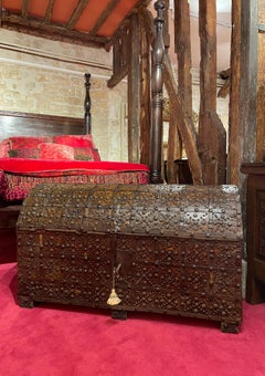 Important Travel Chest with a Domed Top