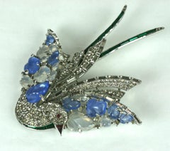 Important Trifari Alfred Phillippe Fruit Salad Bird Brooch