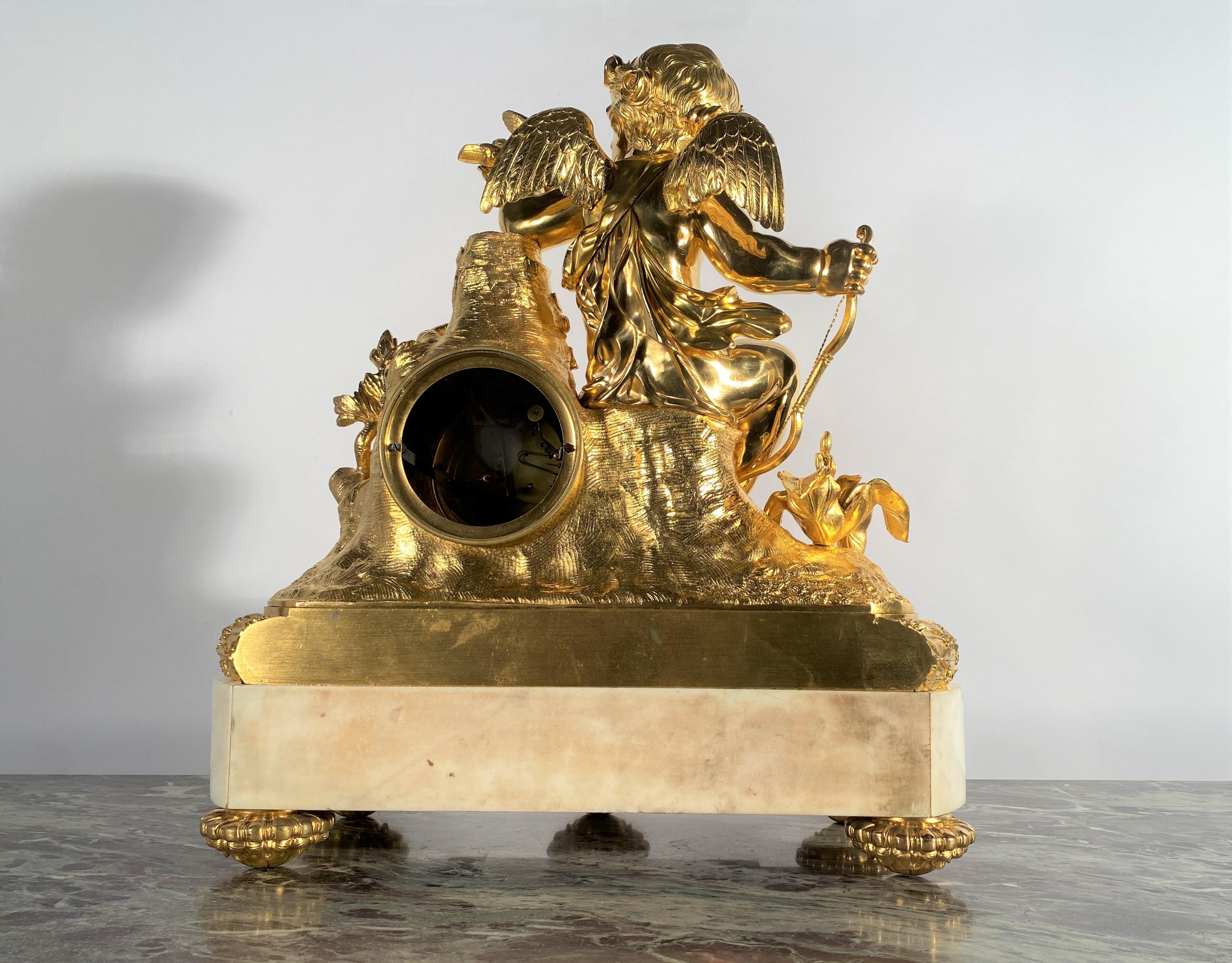 Important Trim in White Marble and Gilt Bronze, 19th Century For Sale 8