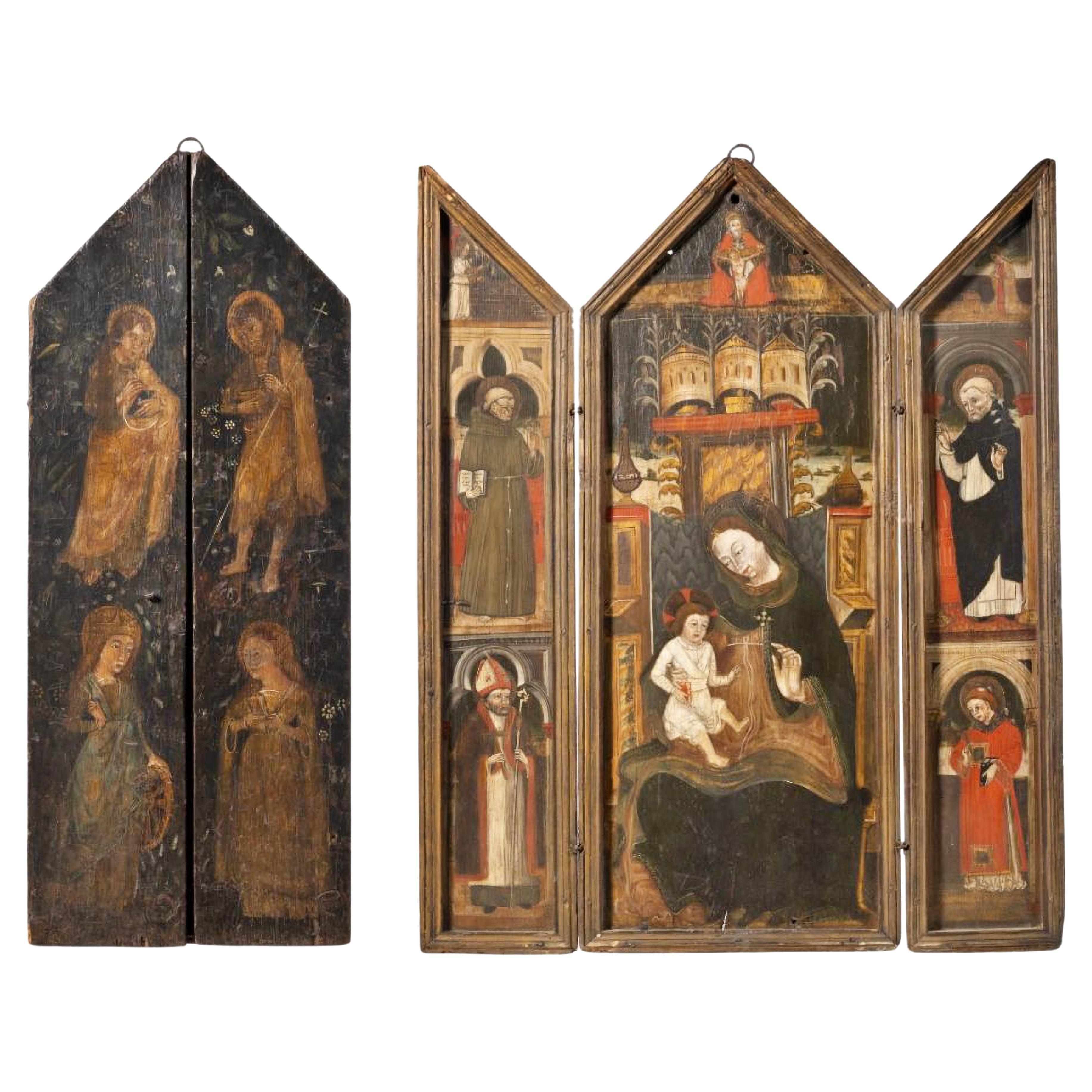 IMPORTANT TRIPTIC FLORENTINE SCHOOL (Italy) 16th Century For Sale