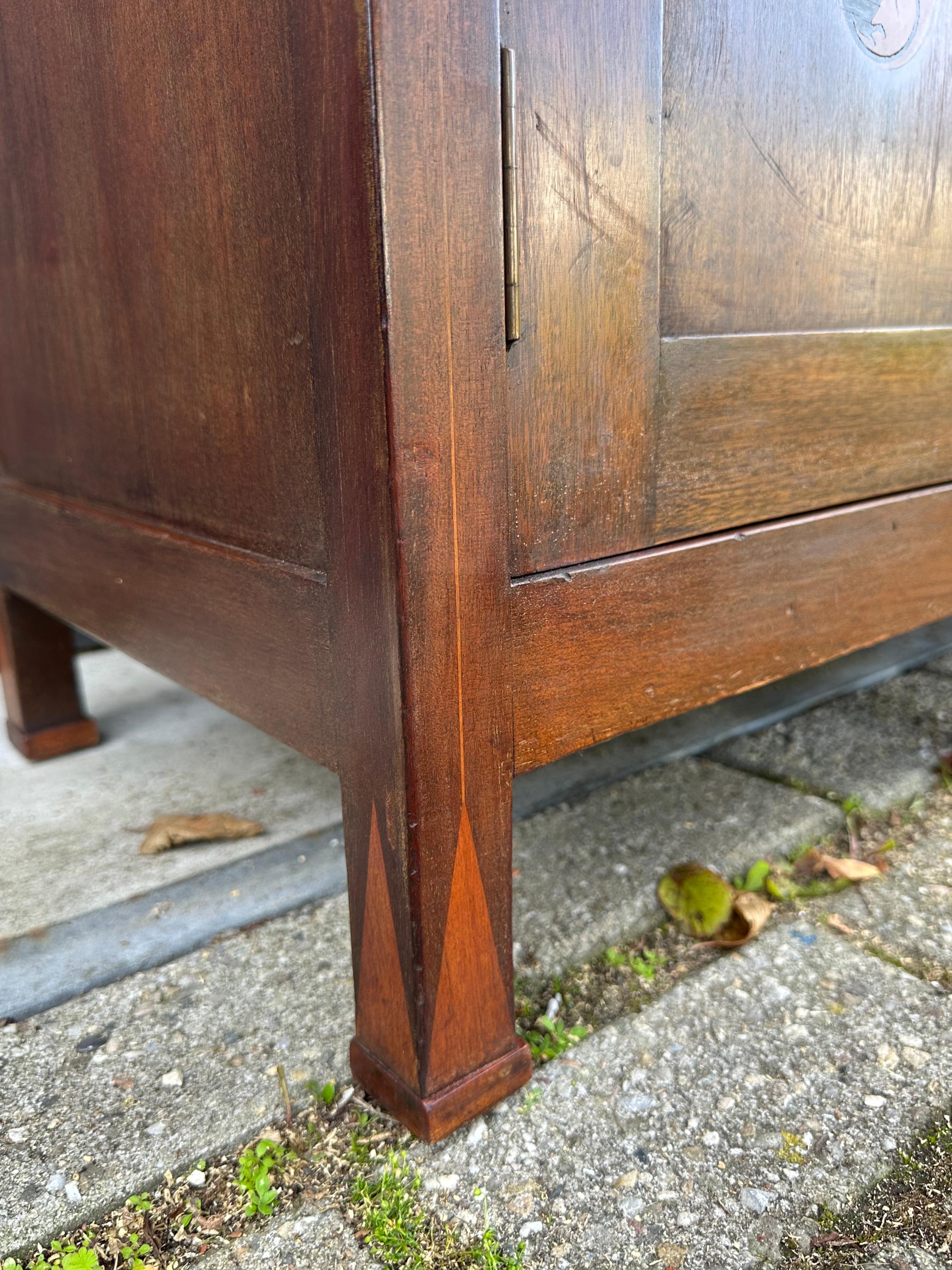 Important & Unique Arts & Crafts Bookcase Sideboard Cabinet by Napoleon Le Grand For Sale 9