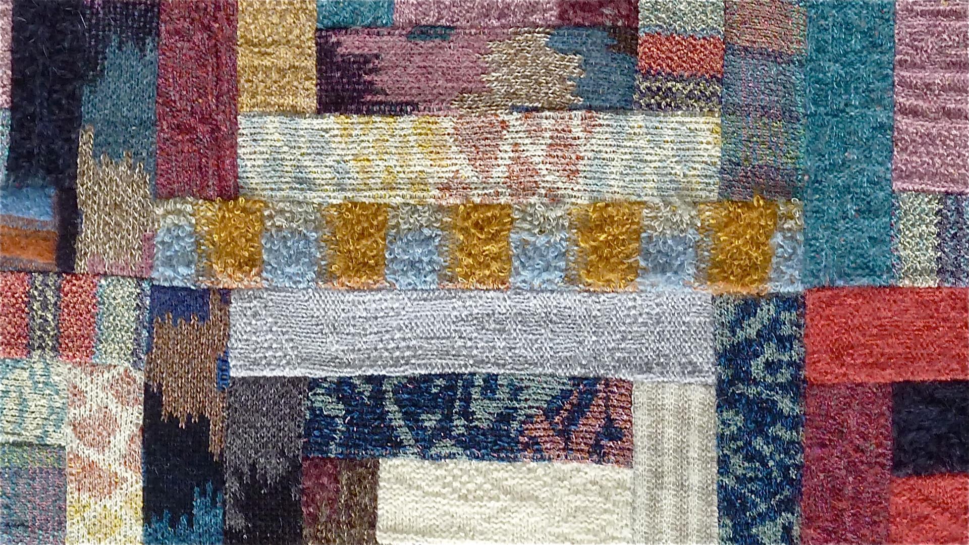 Einzigartiger, einzigartiger, großer Missoni-Teppich Saporiti Italia Patchwork-Teppich, 1980 Labeled im Angebot 4