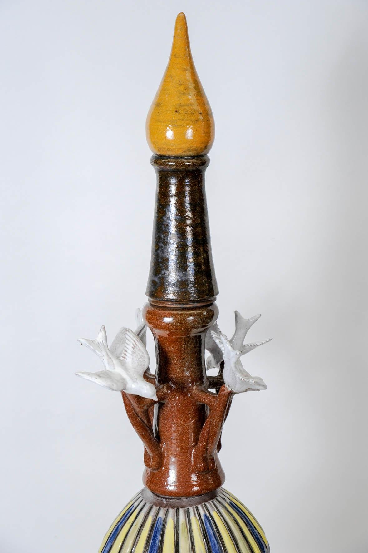 Important Vallauris 1940s Finial In Excellent Condition In Bois-Colombes, FR