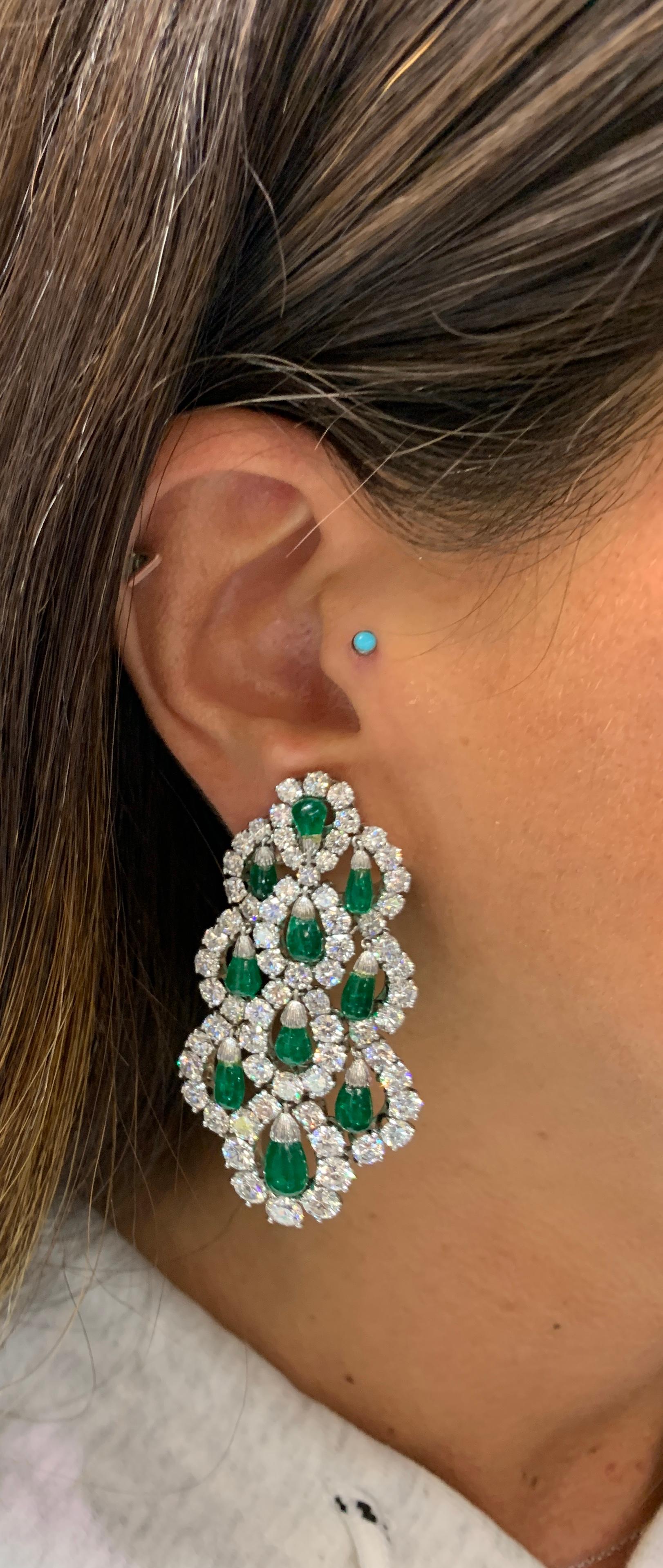 van cleef emerald earrings