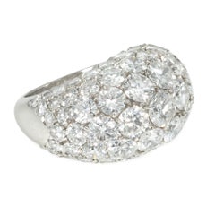 Important Van Cleef & Arpels diamond and platinum bombé cocktail ring