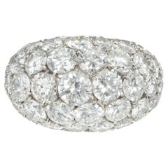 Important Van Cleef & Arpels diamond and platinum bombé cocktail ring