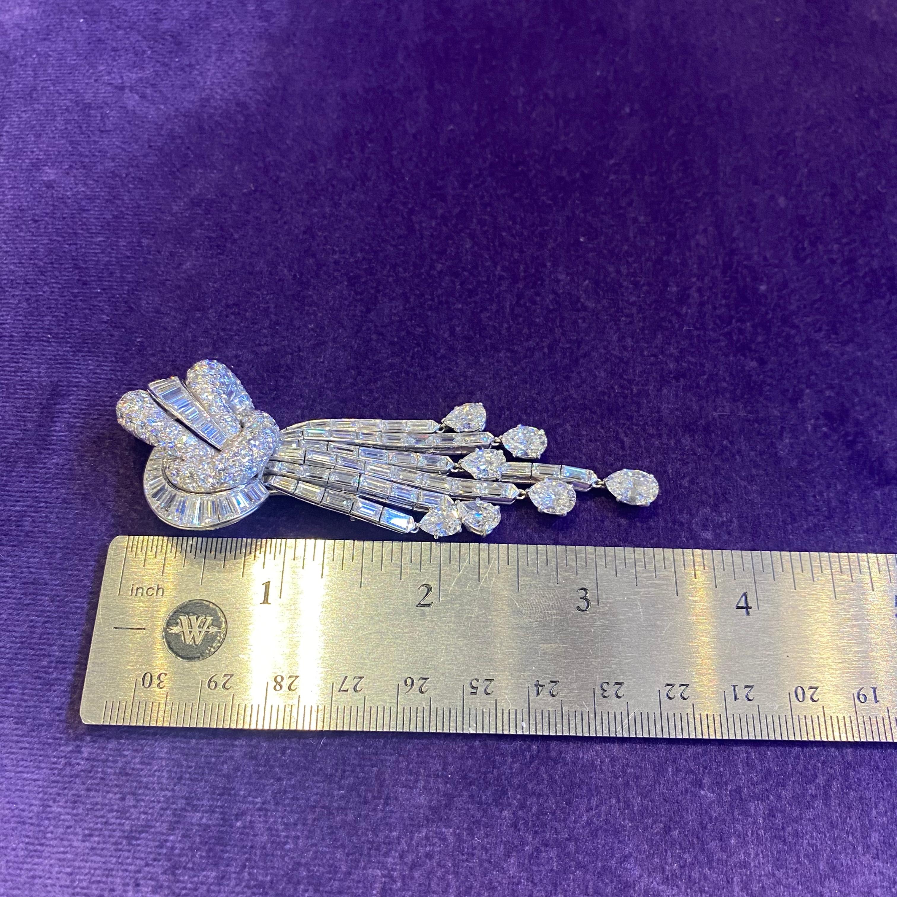 Important Van Cleef & Arpels Diamond Cascade Brooch 2