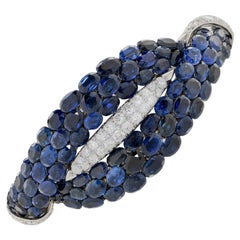 Important Van Cleef & Arpels Sapphire and Diamond Bangle