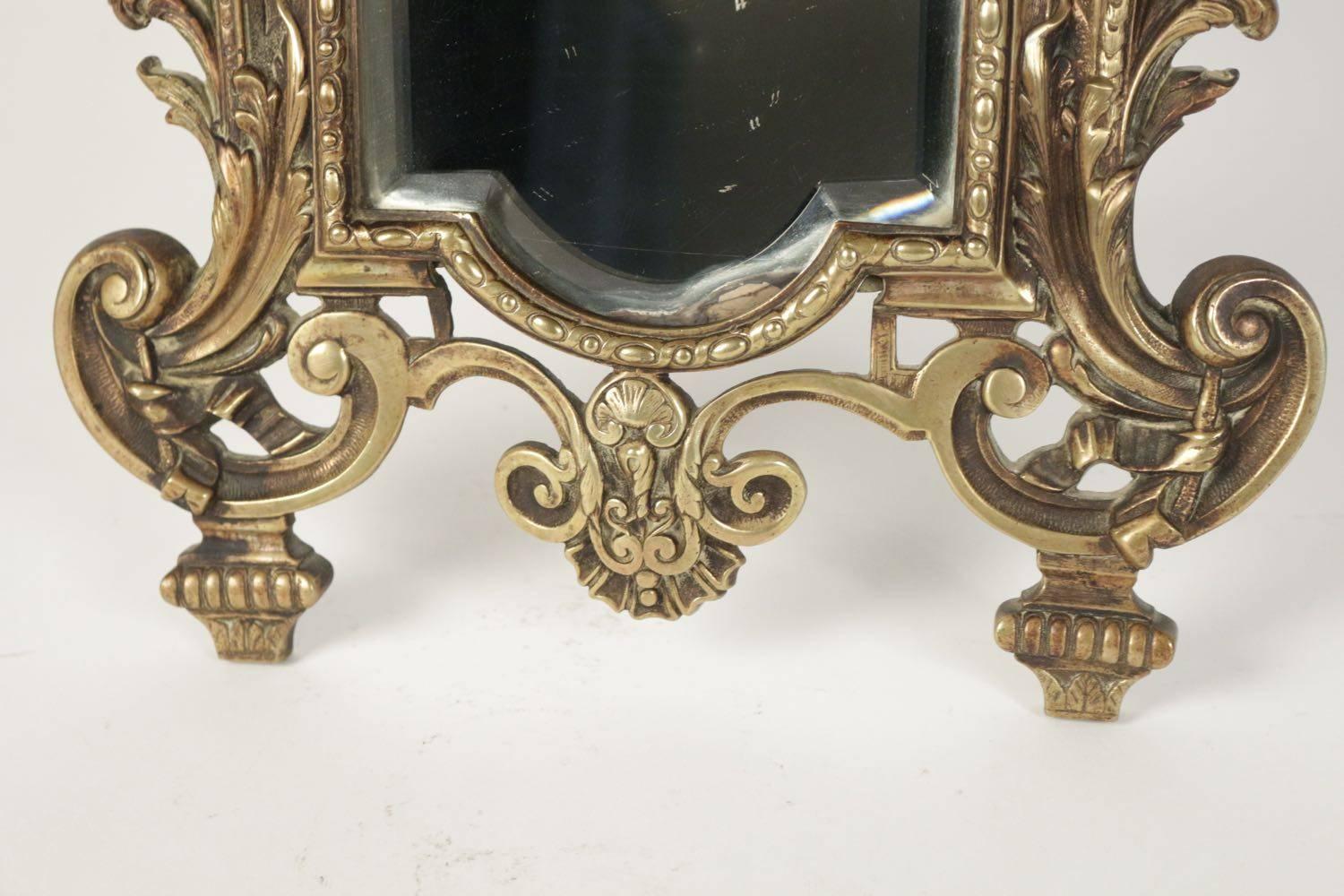 Napoleon III Important Vanity Mirror in Bronze Patine from the 19th Century For Sale
