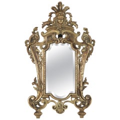 Importante specchio da toilette in bronzo patinato del XIX secolo