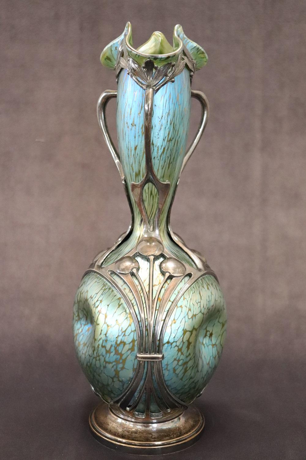 Important Vase Art Nouveau by Moritz Hacker and Johann Loetz Witwe, 1900s For Sale 5