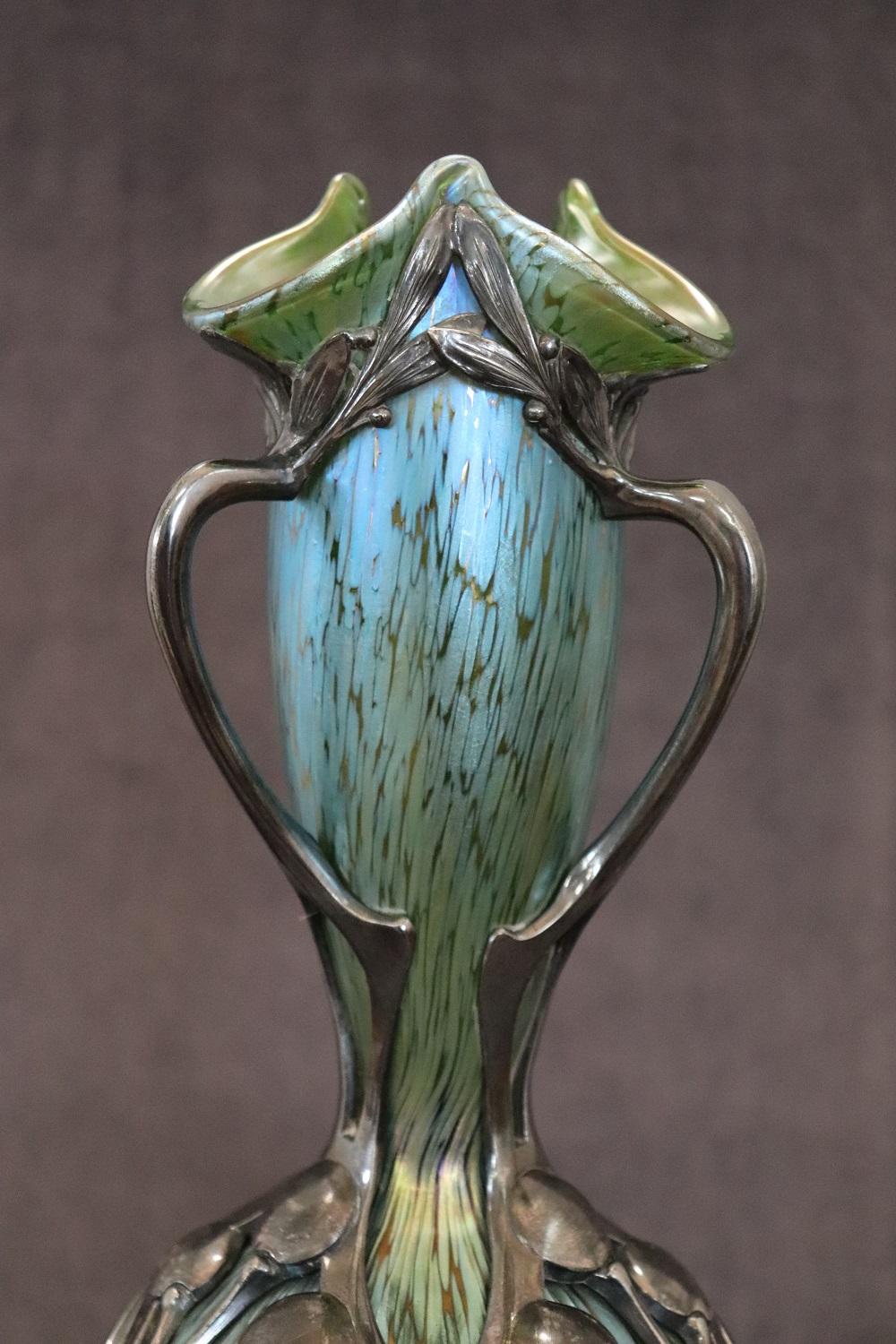 Important vase Art Nouveau de Moritz Hacker et Johann Loetz Witwe, années 1900 en vente 9