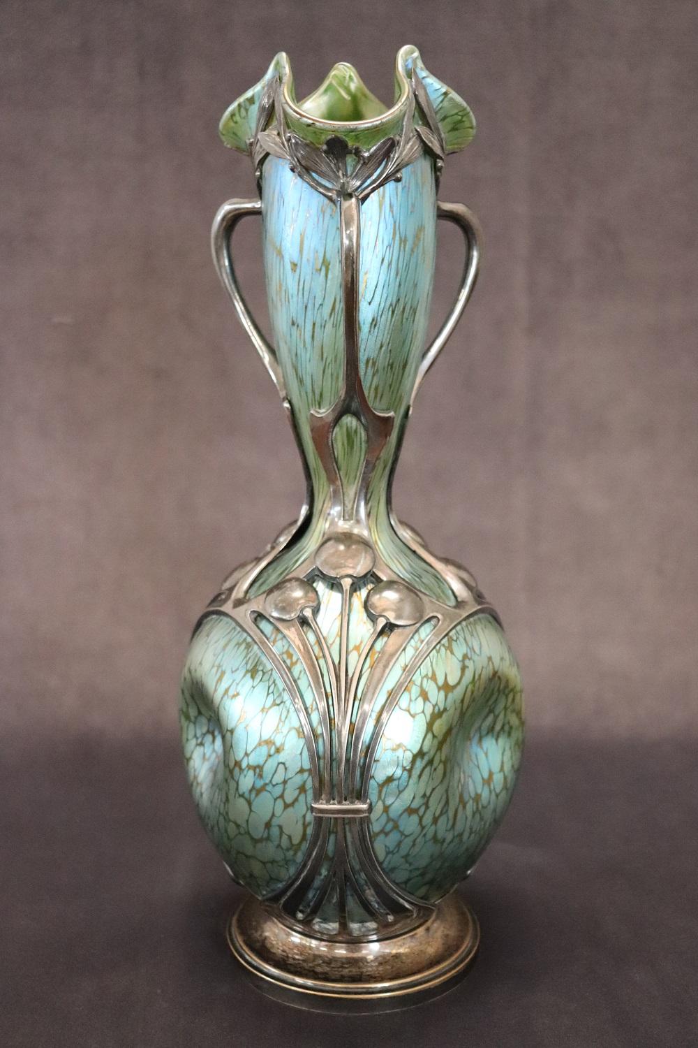 Important vase Art Nouveau de Moritz Hacker et Johann Loetz Witwe, années 1900 en vente 12
