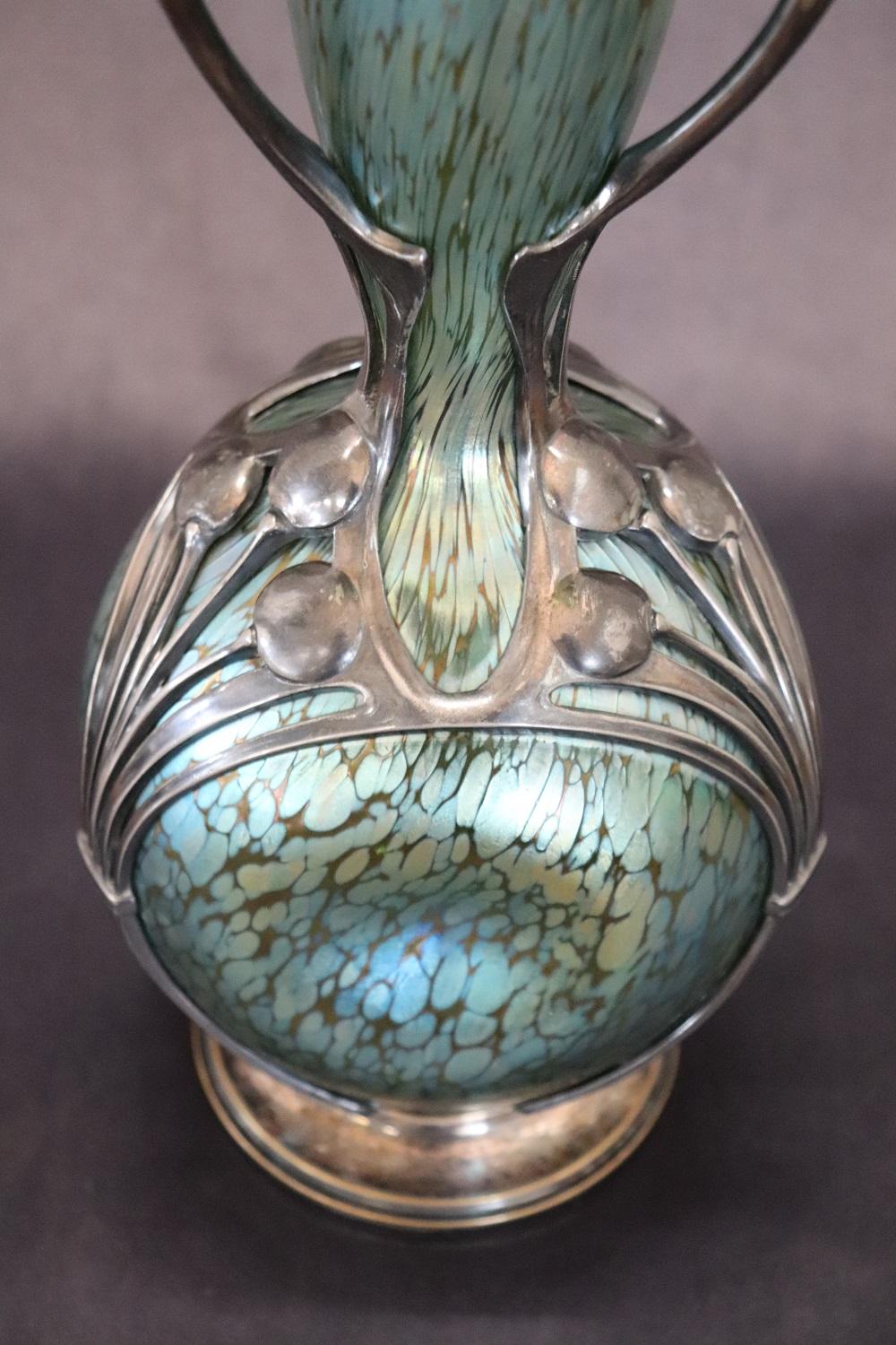 Important vase Art Nouveau de Moritz Hacker et Johann Loetz Witwe, années 1900 en vente 13