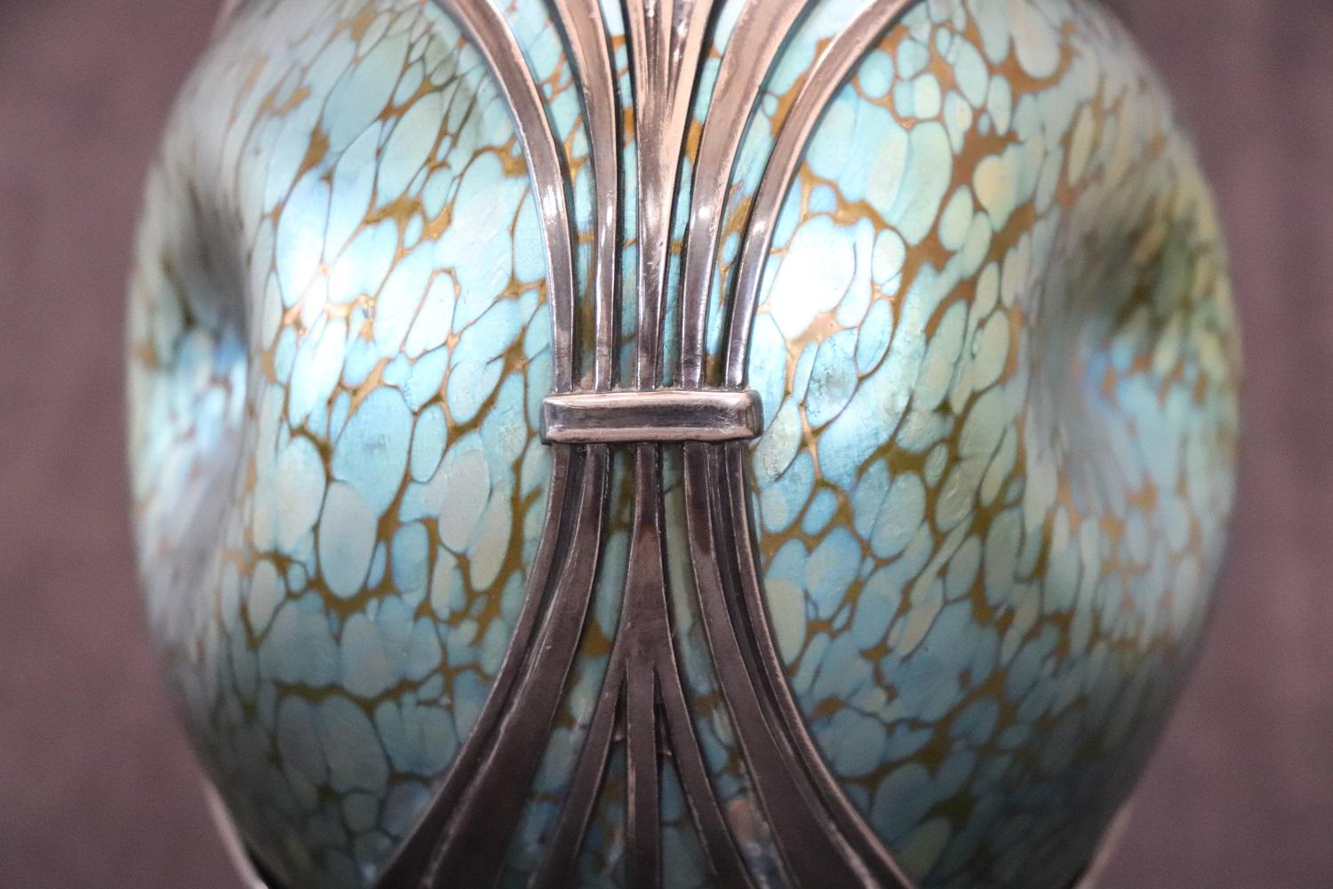 Art Glass Important Vase Art Nouveau by Moritz Hacker and Johann Loetz Witwe, 1900s For Sale