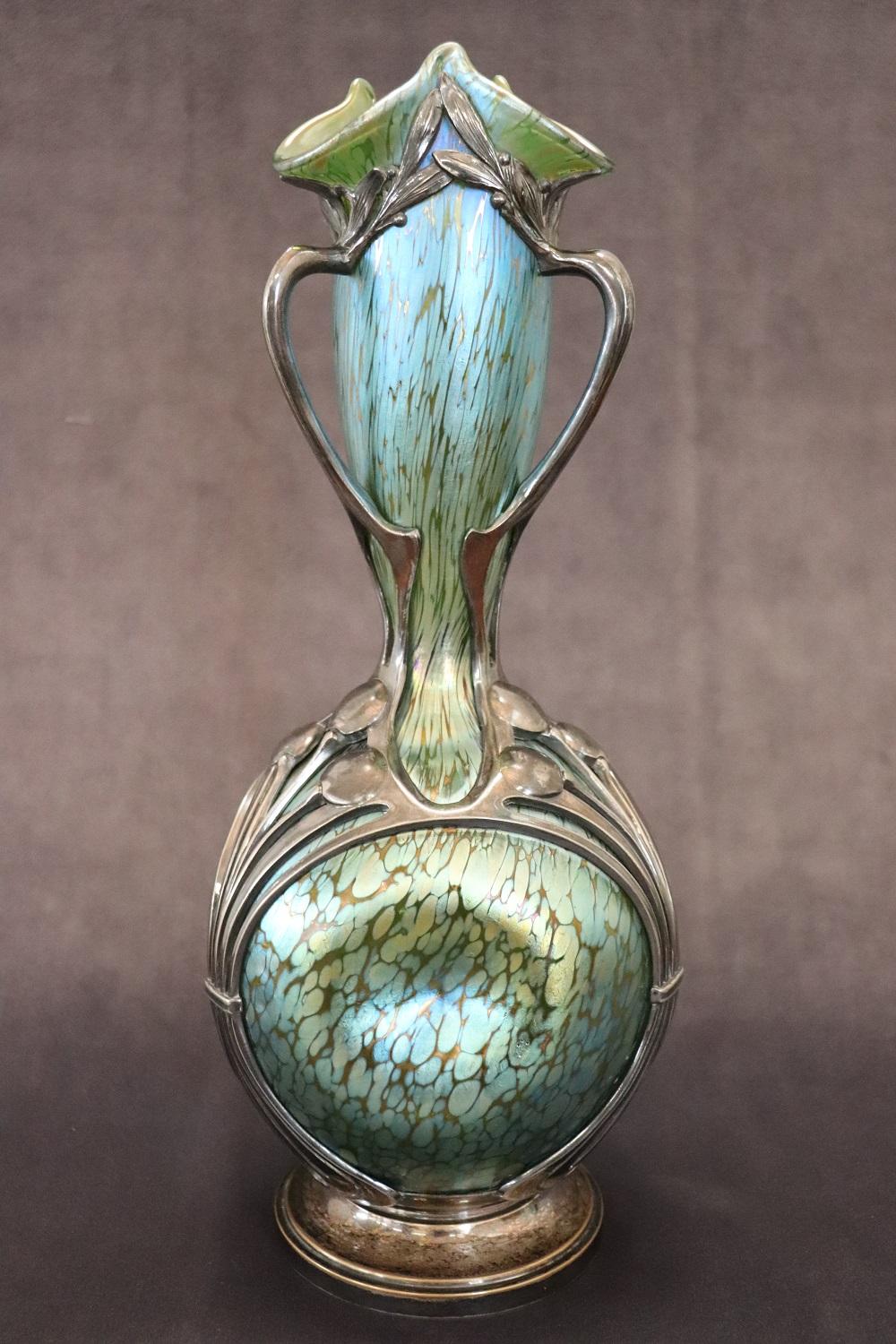 Important vase Art Nouveau de Moritz Hacker et Johann Loetz Witwe, années 1900 en vente 1