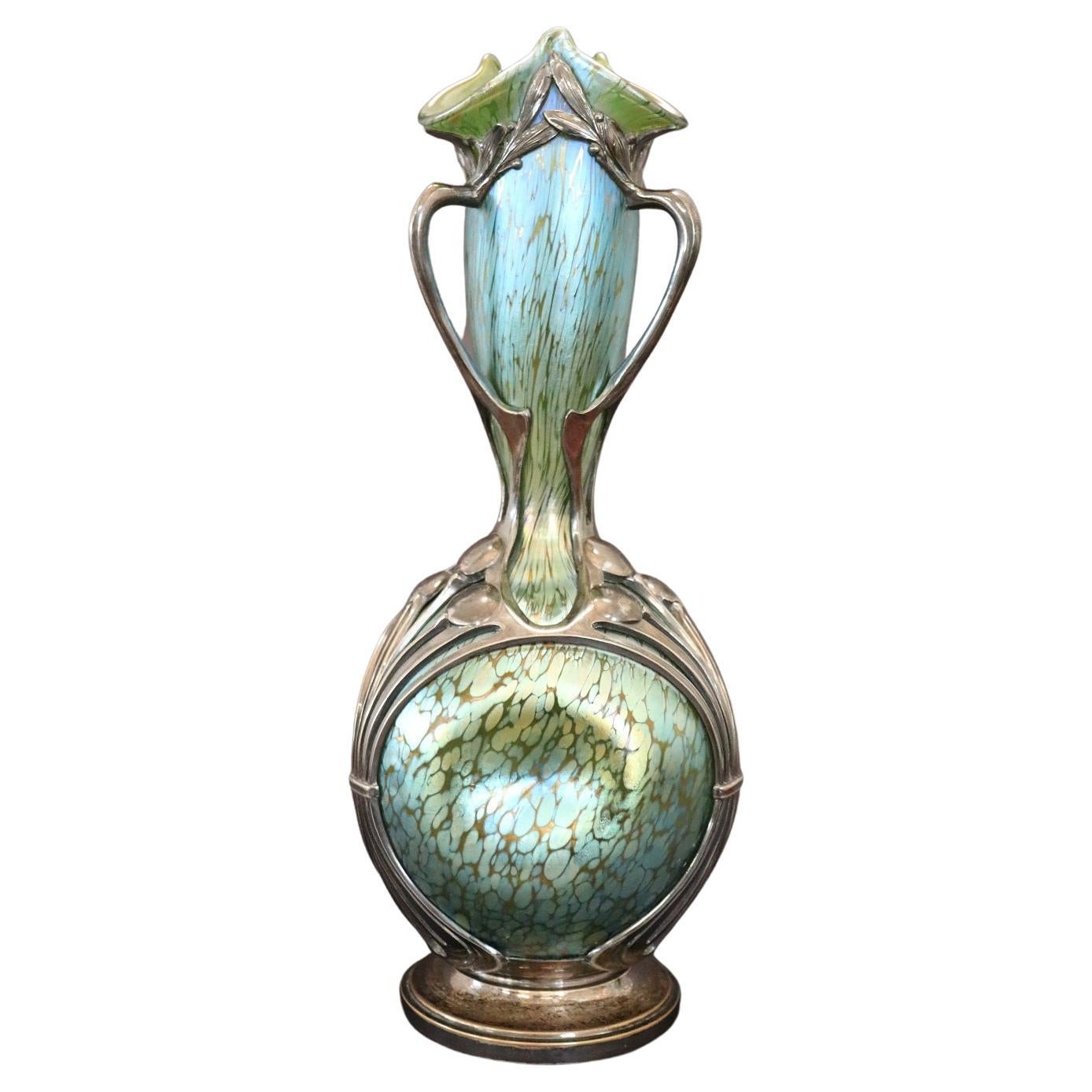 Important vase Art Nouveau de Moritz Hacker et Johann Loetz Witwe, années 1900 en vente