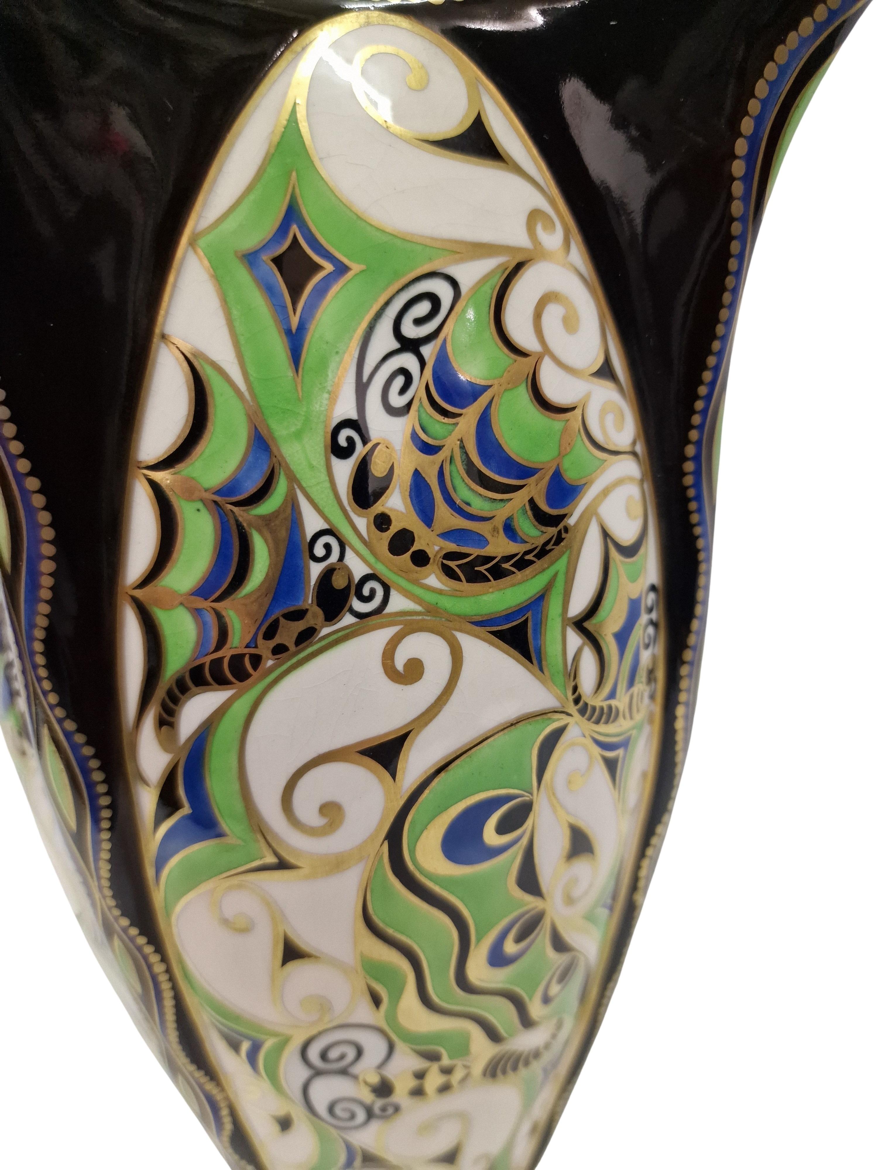 Austrian Important vase, Karl Klaus Serapis Ernst Wahliss Wiener Werkstätte, 1911 Austria