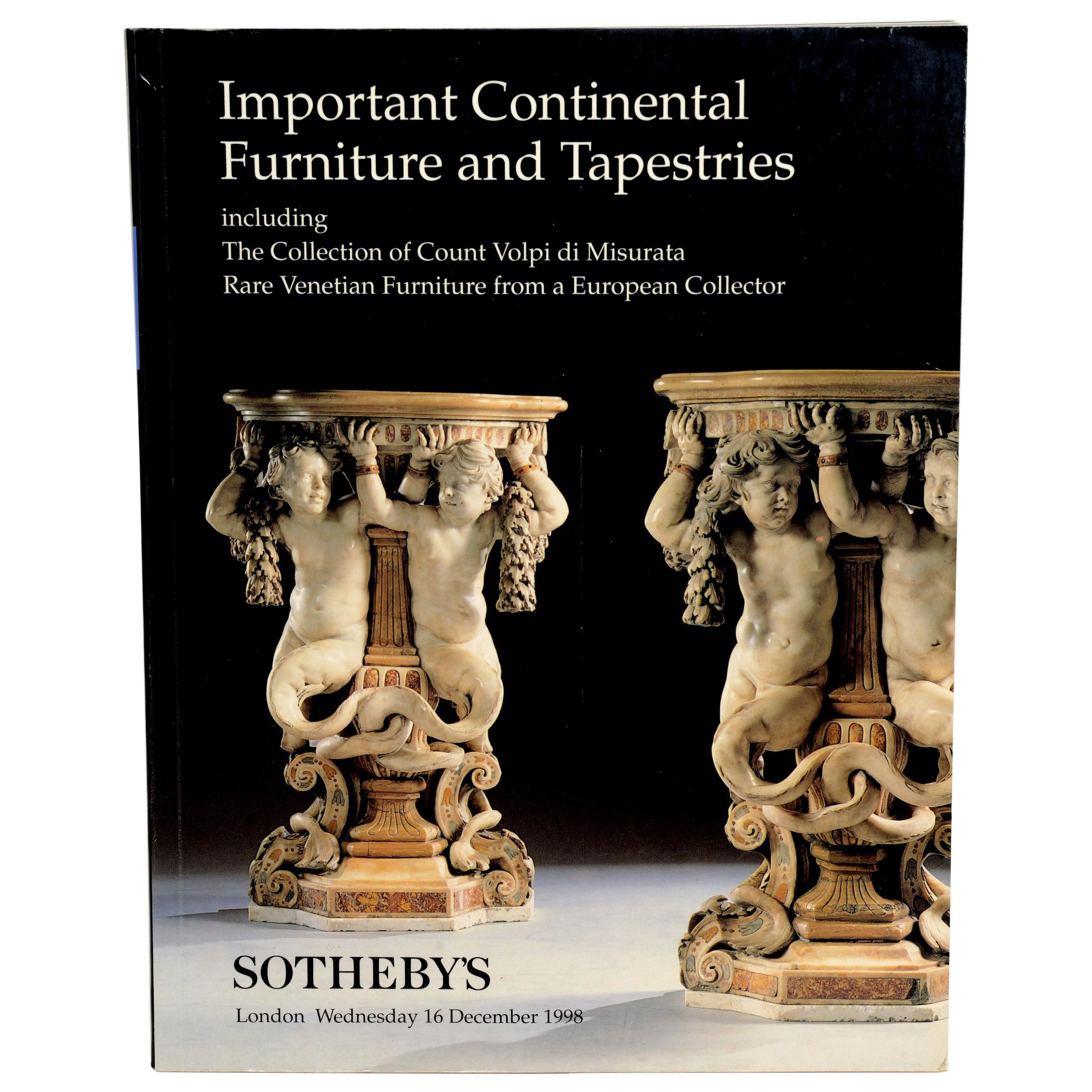 Important Venetian, Continental Furniture and Tapestries, Sotheby's, 1998