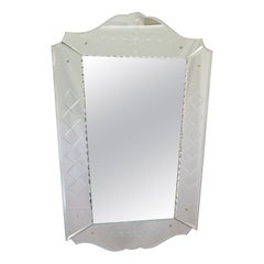 Vintage Important Venetian Wall Mirror, France circa 1940