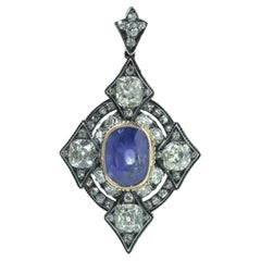 Important Victorian 14.68ct Burmese Sapphire and Diamond Pendant
