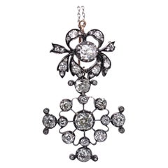 Important Victorian Diamond Cross Pendant, circa 1880s