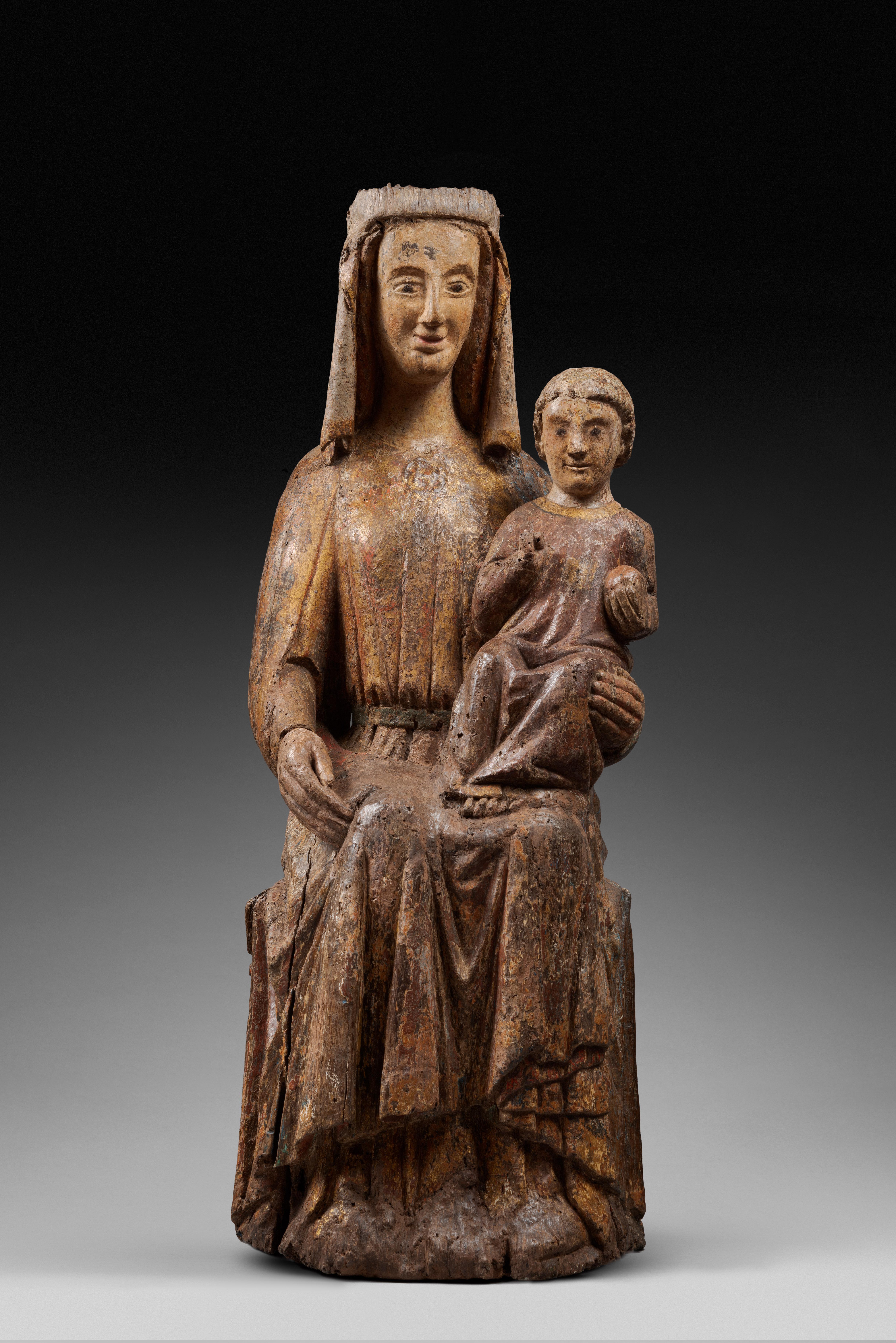 Important virgin and child in majesty


Origin : Germany Or Eastern France
Époque : Second Half Of The 13th Century

Height: 104.5 cm
Length: 36.5 cm
Depth: 33 cm
 

Oak wood
Good traces of polychromy
Hollowed back

This Virgin and