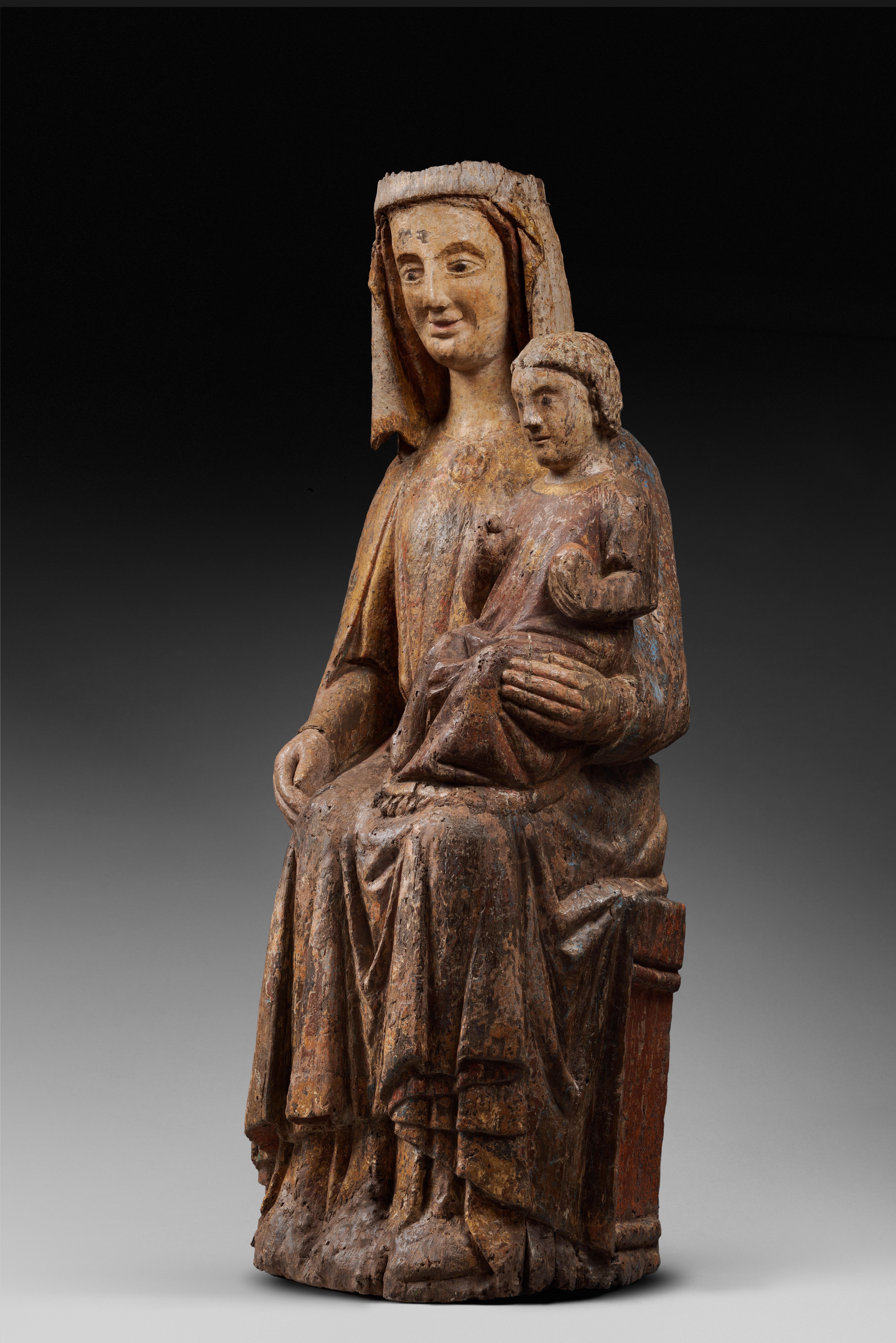 Important Virgin and Child in Majesty In Good Condition For Sale In Saint-Ouen, FR