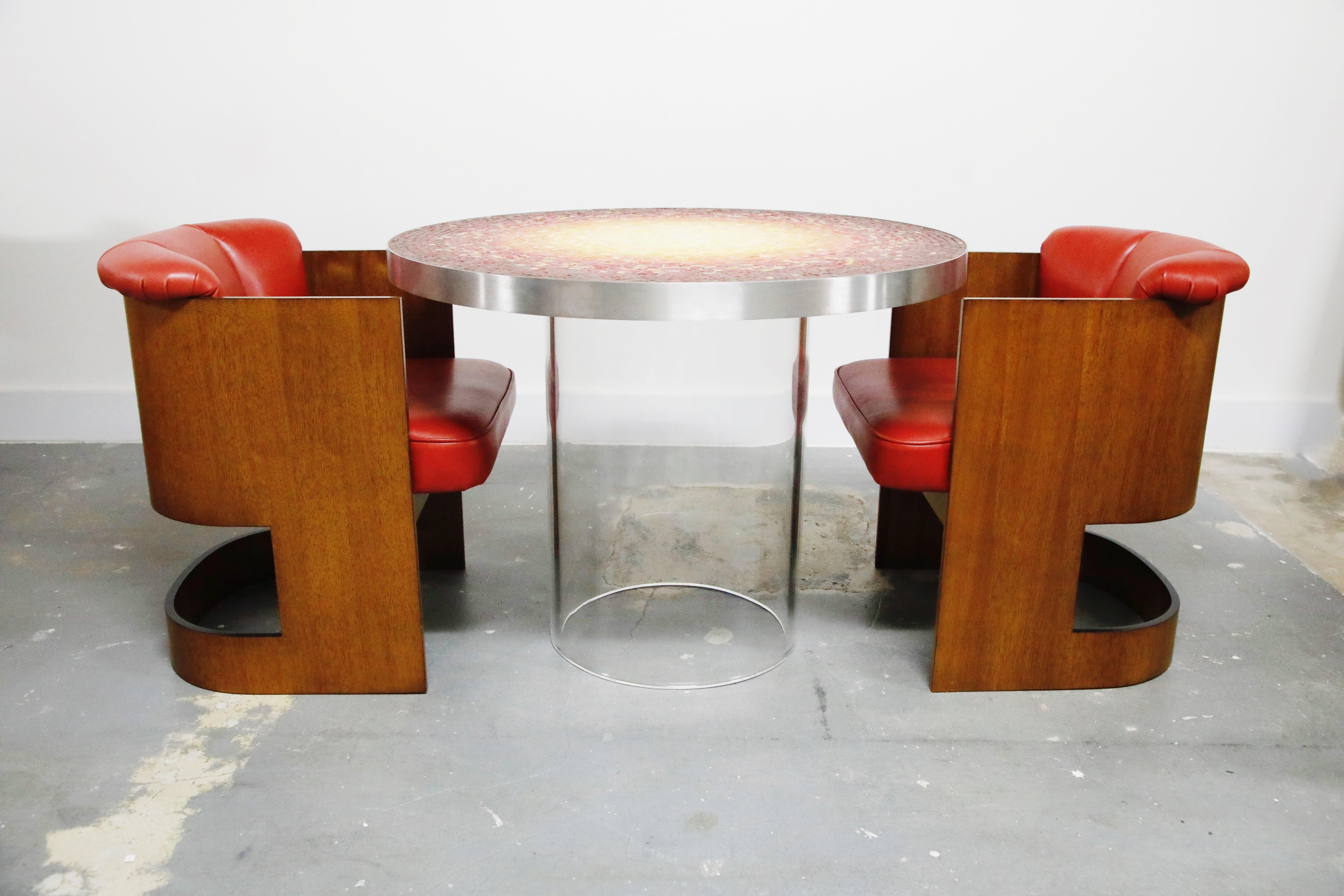 Important Vladimir Kagan Documented Mosaic Dining Set with Signed Sketch 6