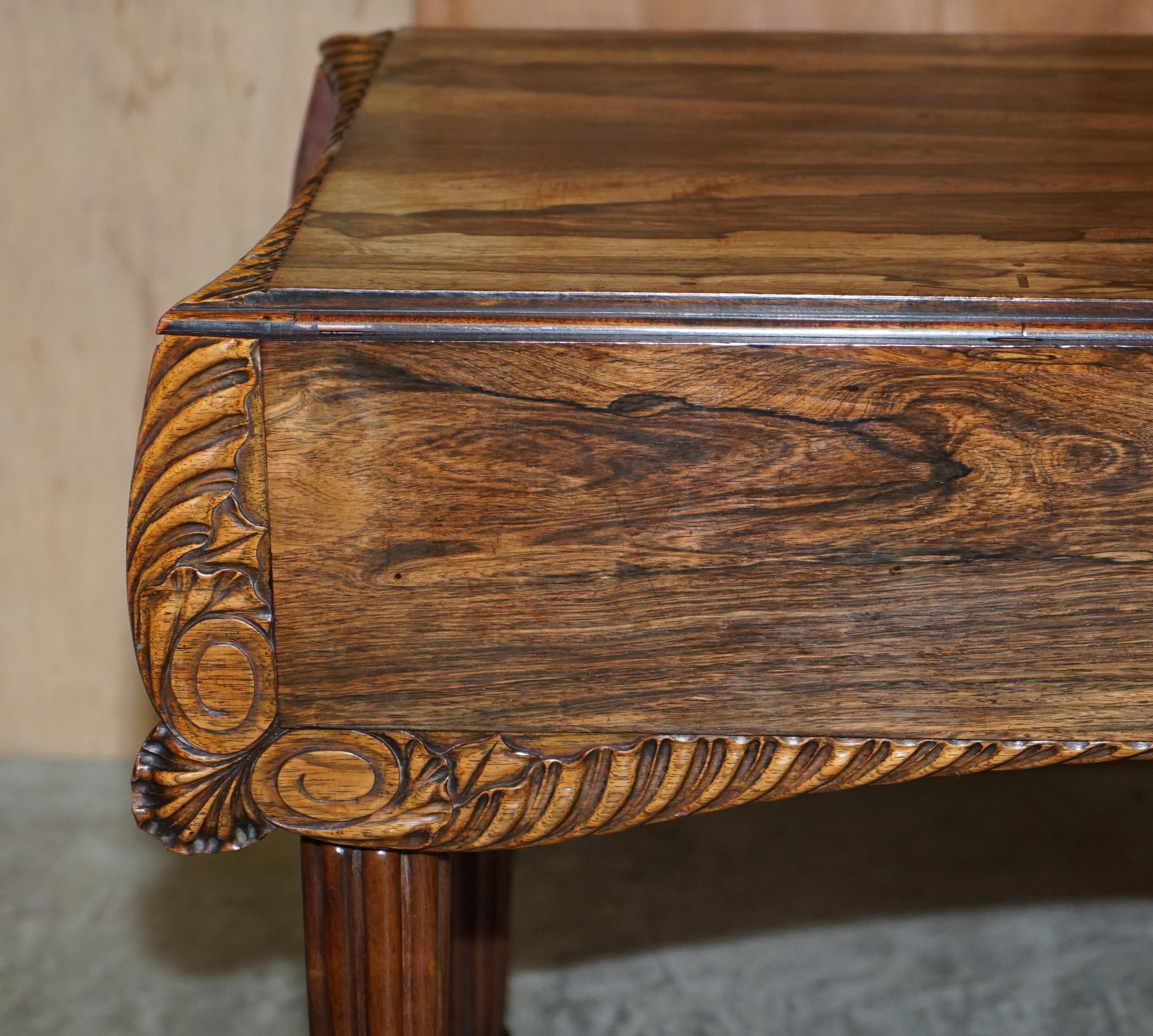 Wichtiger William IV um 1830 Pembroke Ausziehtisch Exquisite Holzschnitzerei im Angebot 3