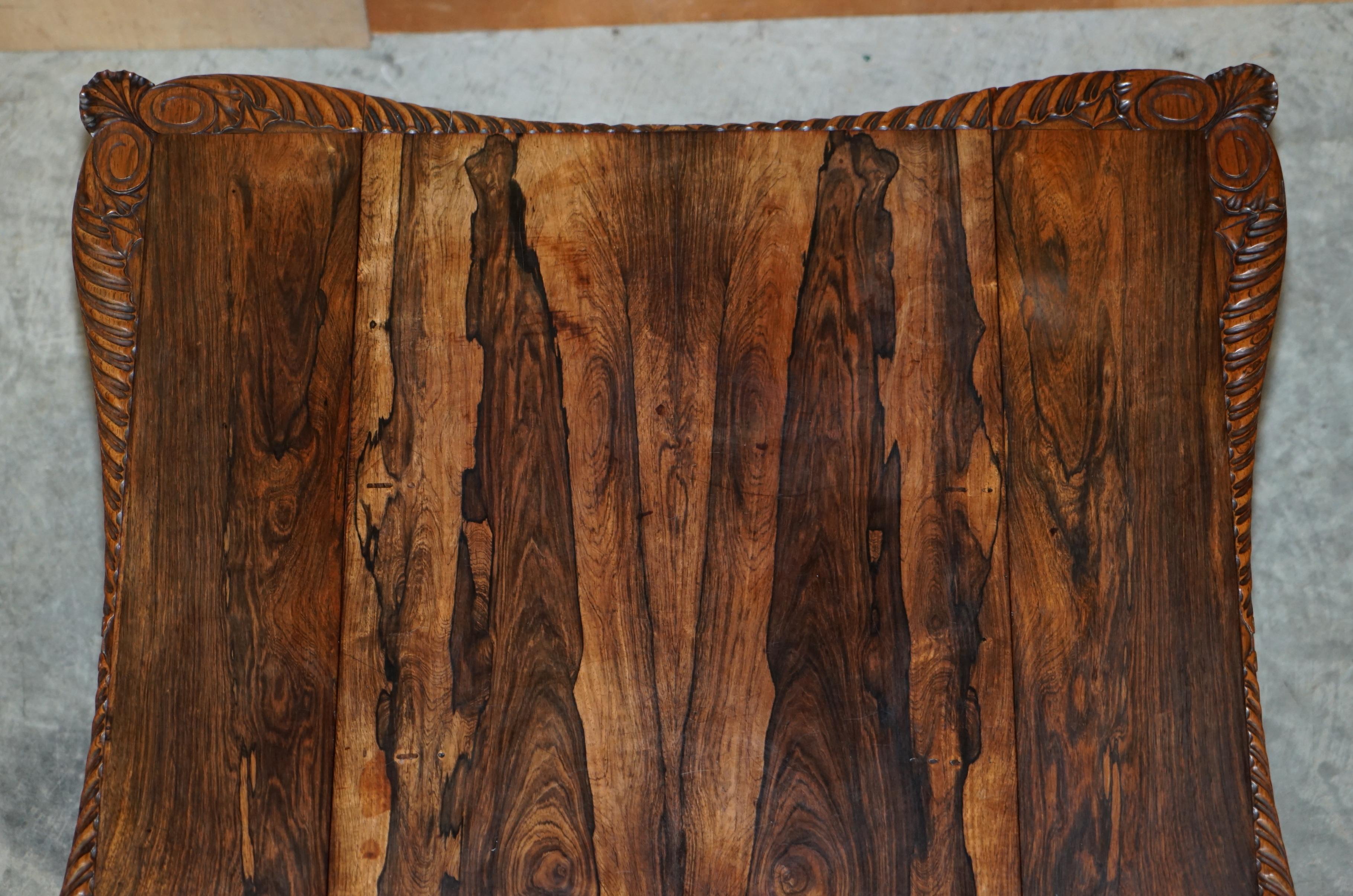 Wichtiger William IV um 1830 Pembroke Ausziehtisch Exquisite Holzschnitzerei im Angebot 9