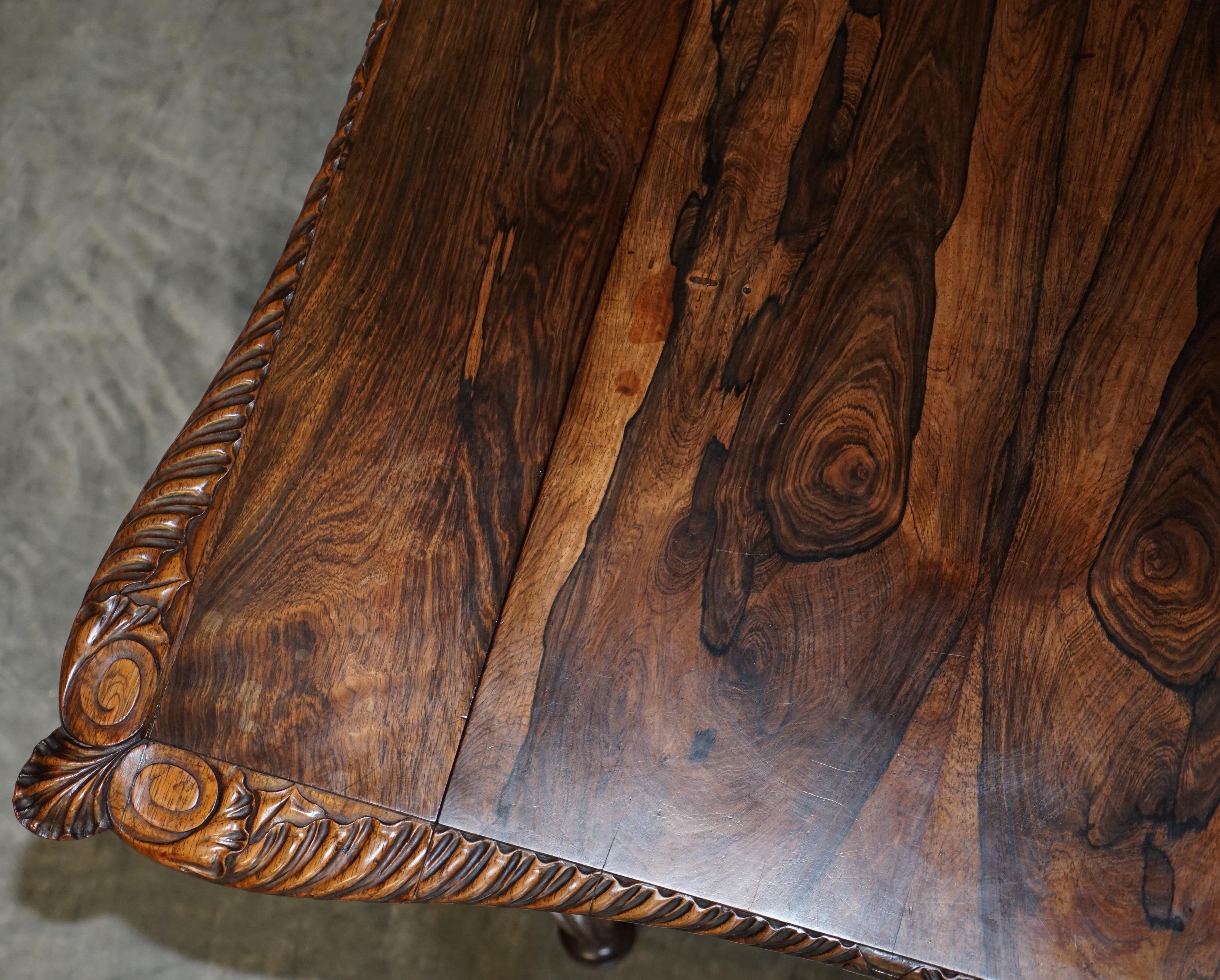 Wichtiger William IV um 1830 Pembroke Ausziehtisch Exquisite Holzschnitzerei im Angebot 12