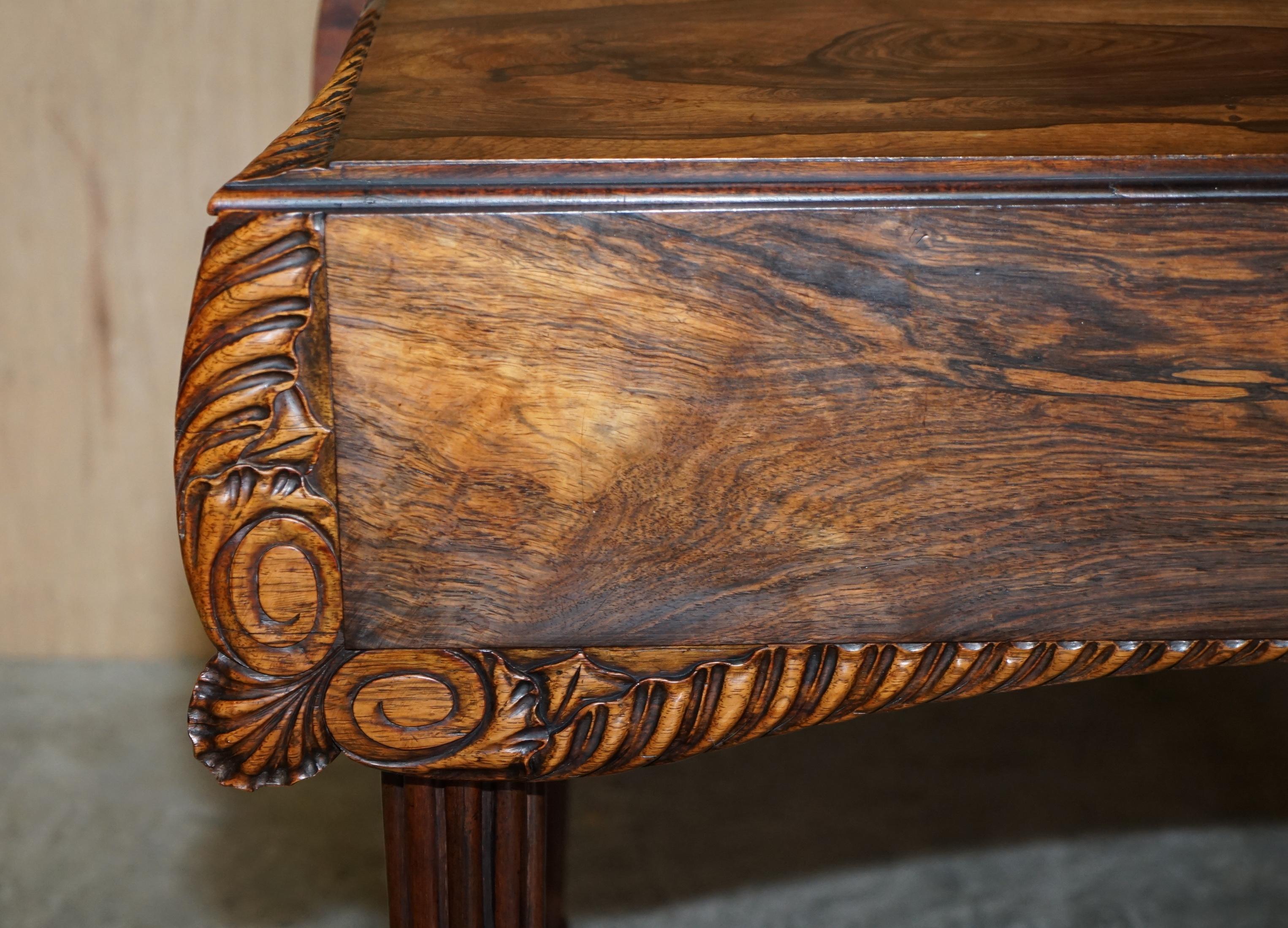 Wichtiger William IV um 1830 Pembroke Ausziehtisch Exquisite Holzschnitzerei (Englisch) im Angebot