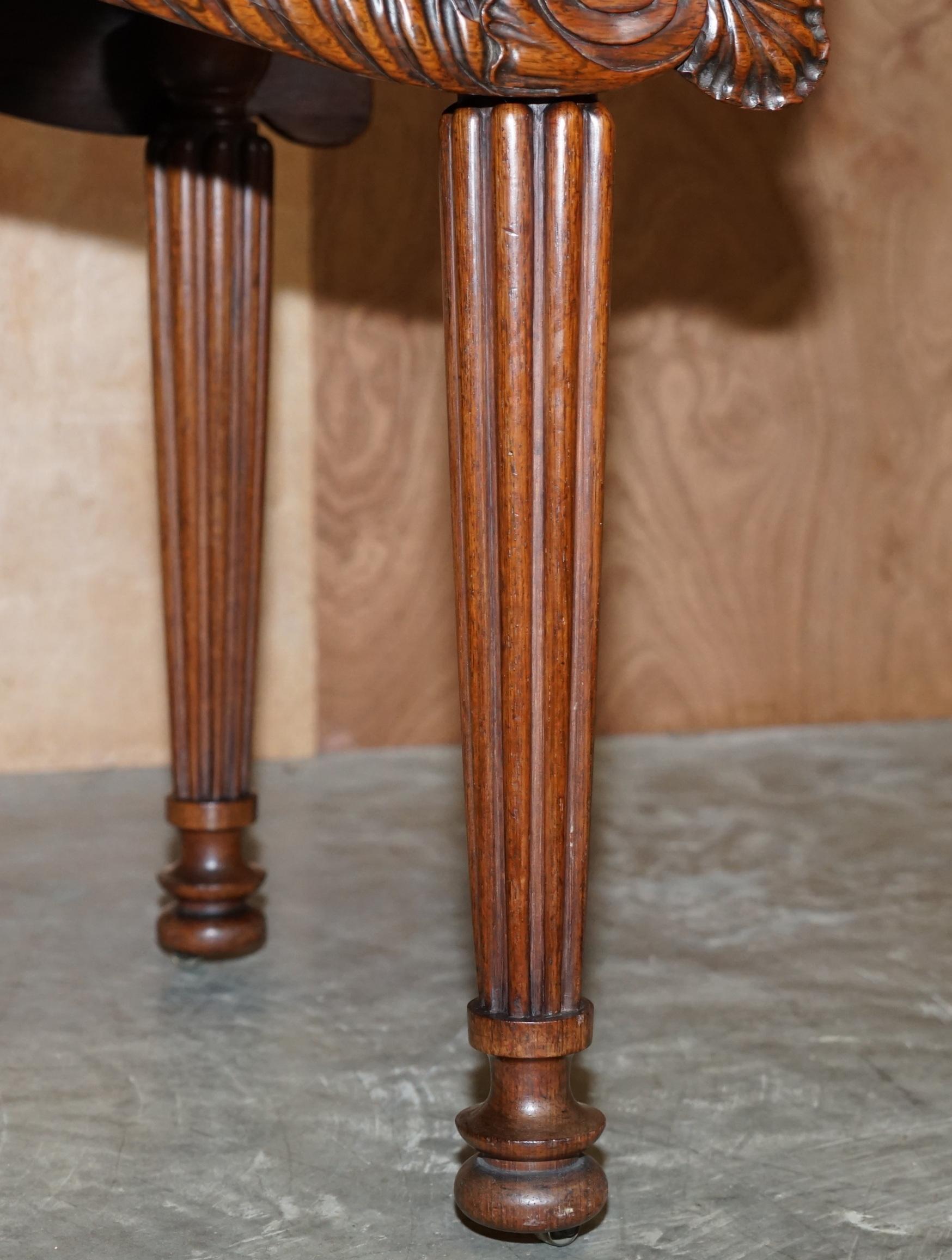 Wichtiger William IV um 1830 Pembroke Ausziehtisch Exquisite Holzschnitzerei (Handgefertigt) im Angebot