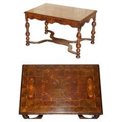 IMPORTANT WiLLIAM & MARY FULLY RESTORED OYSTER LABURNUM WOOD CENTRE TABLE