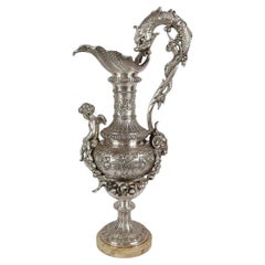 Importante aiguière en argent, style Louis XVI - 19e siècle