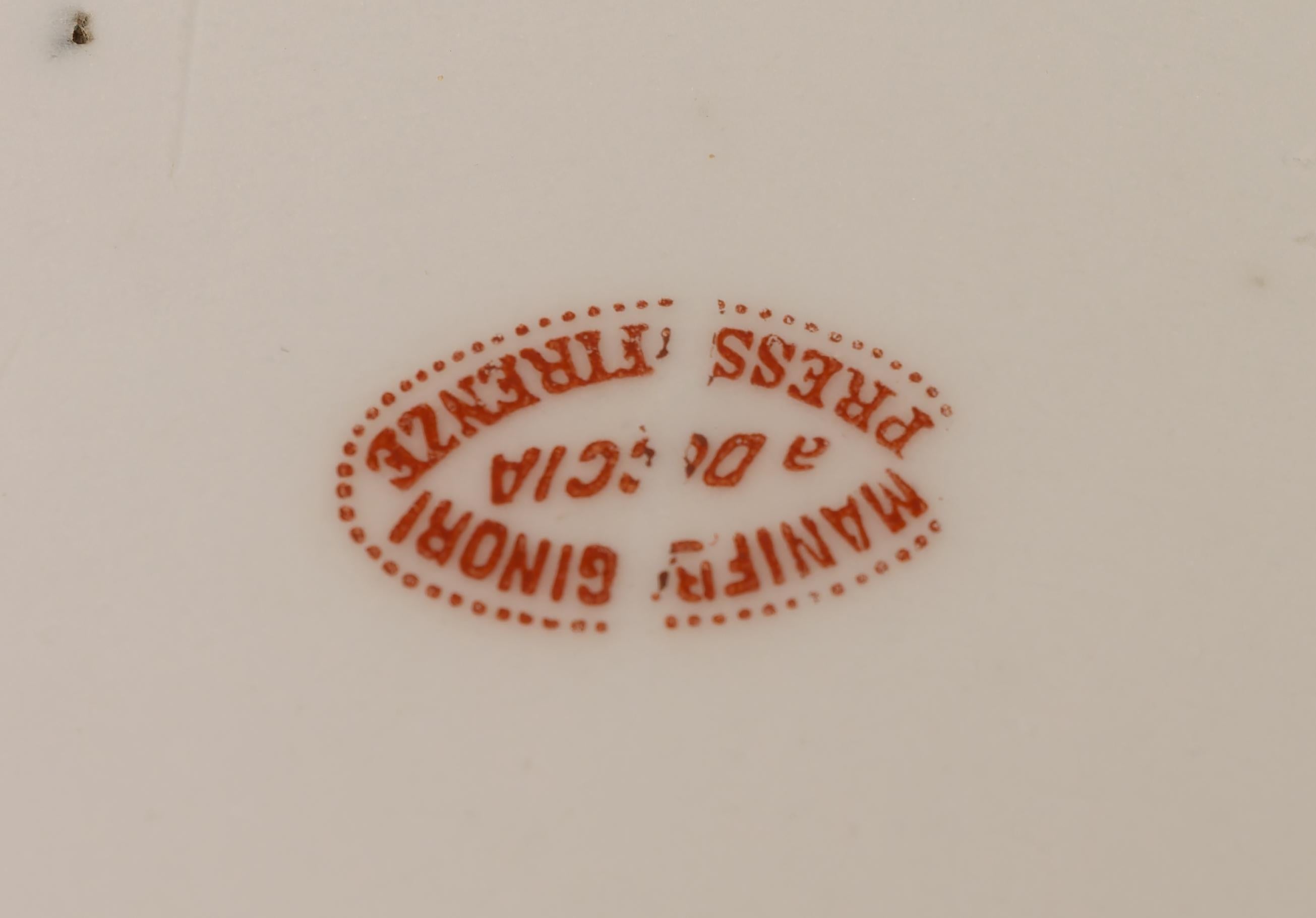 Italian Importante Ciotola in Porcellana Ginori a Doccia, 1800 in vendita