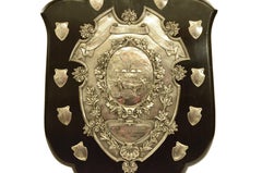 Important Victorian-era "Long's Billiard Trophy" snooker shield-trophy
