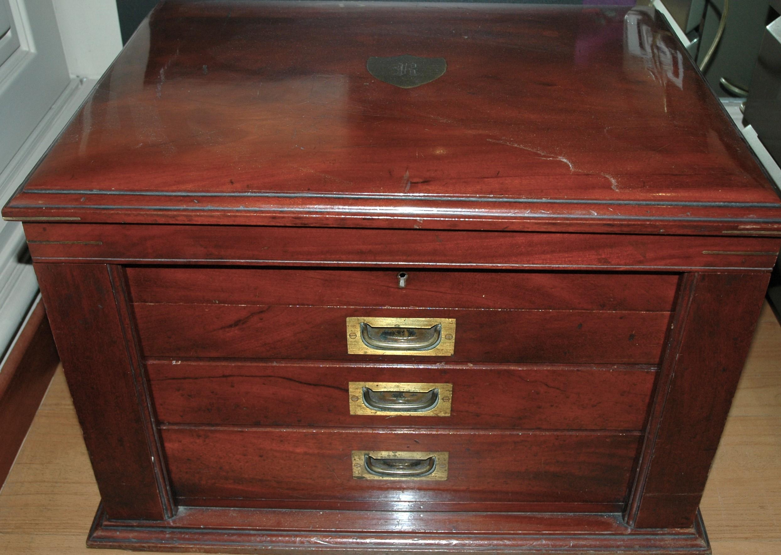 Art Deco Important antique silver cutlery service with storage cabinet For Sale