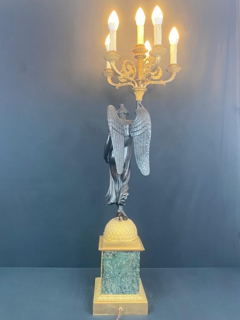 19th Century Importante Torchere (108cm) - Bronze And Marble - Pp Thomire (attb.) - Empire -  For Sale