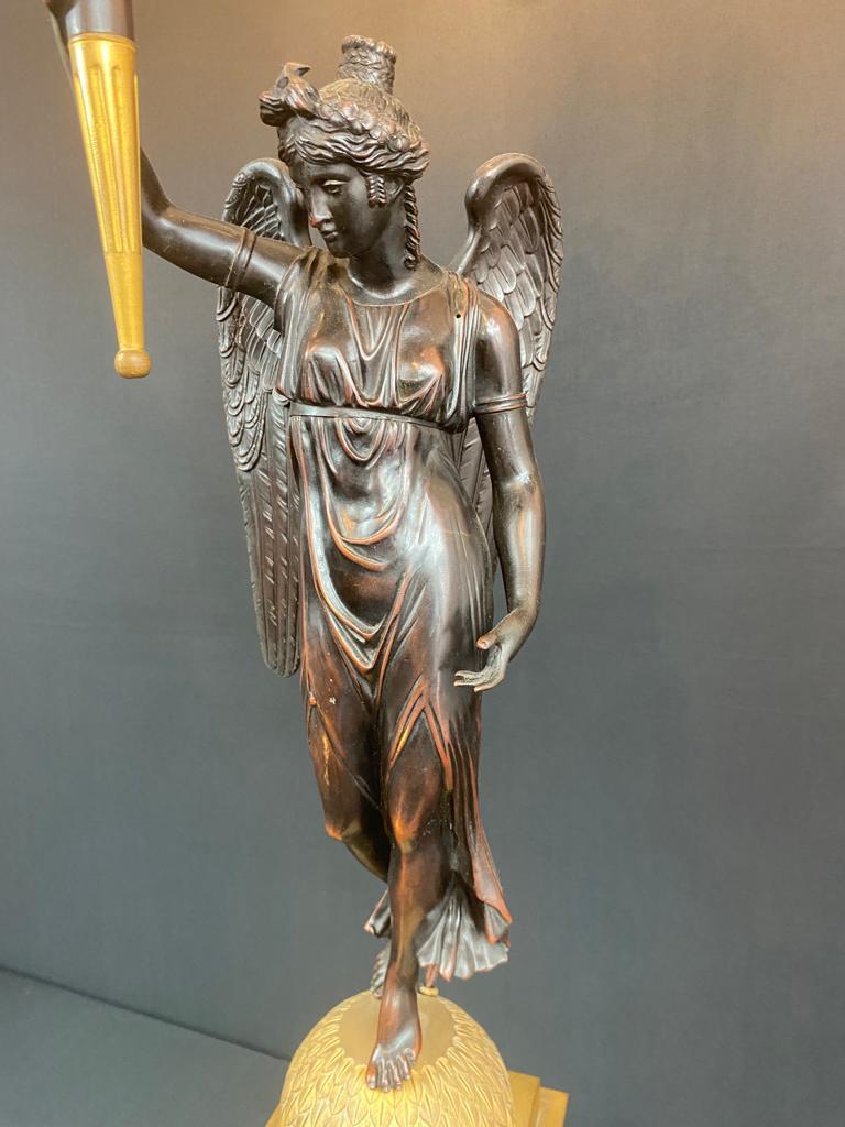 Importante Torchere (108cm) - Bronze And Marble - Pp Thomire (attb.) - Empire -  For Sale 3