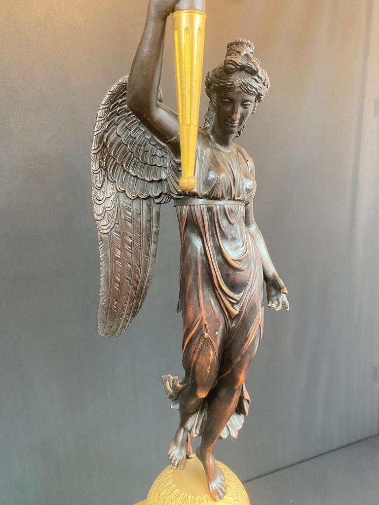 Importante Torchere (108cm) - Bronze And Marble - Pp Thomire (attb.) - Empire -  For Sale 4